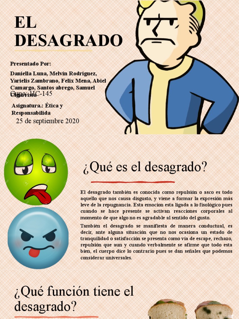 Definición y Función del Desagrado | PDF | Asco | Las emociones