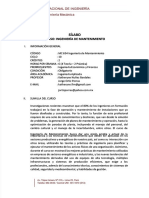 PDF Mc654 Ingenieria de Mantenimiento UNI