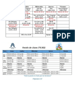 Horario Tercero 2022