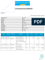 Current & Saving Account Statement: Neelamma N W/O M Nagarajaiah, No 9/A Ist Main RD 19Th Cross Mts L/O Bengaluru