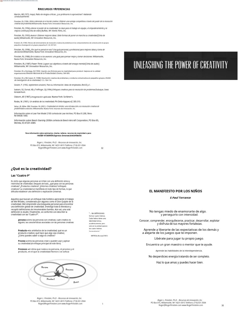 Técnicas Creativas y PPCO en Innovación | PDF | Pensamiento | Creatividad