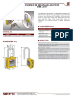 Informativo Cadeado de Segurança Multiuso Amarelo DBS LOCK