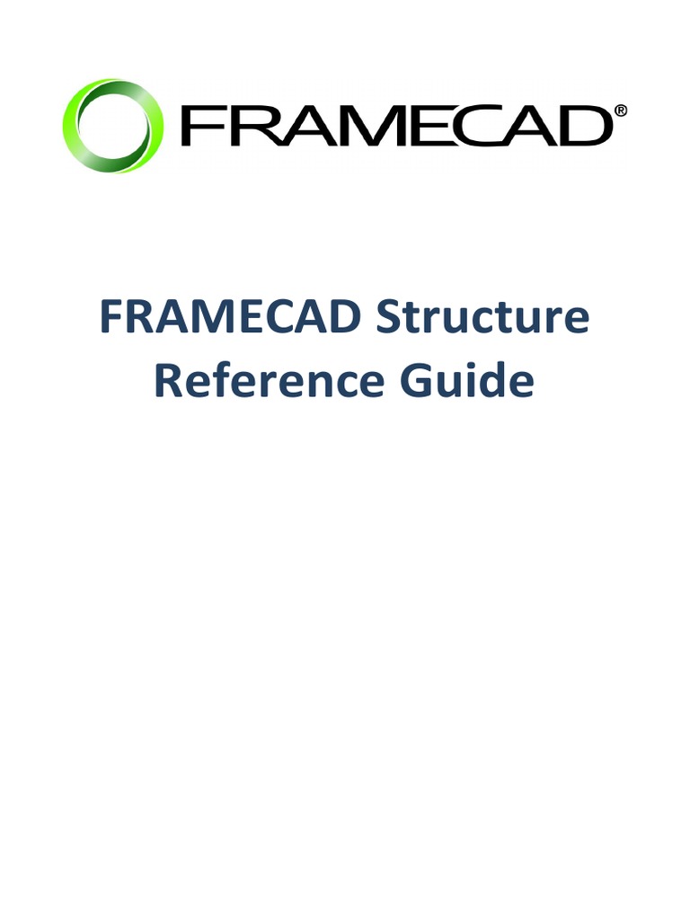 FRAMECAD Structure Reference Guide | PDF | Truss | Framing (Construction)