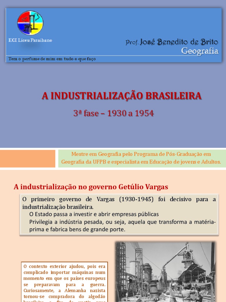 3 Fase Da Industrialização Brasileira 3º Ano | PDF | Brasil | Salário