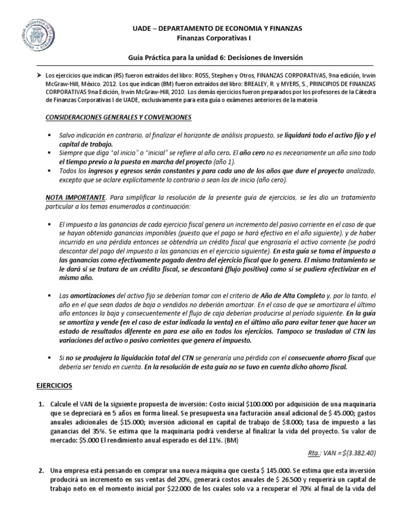 Guía de Inversión en Finanzas Corporativas | PDF | Compartir (Finanzas ...
