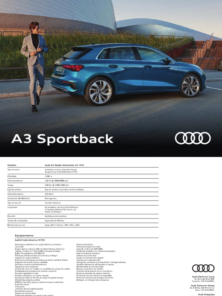 AudiFichaTécnicaA3Sportback PDF