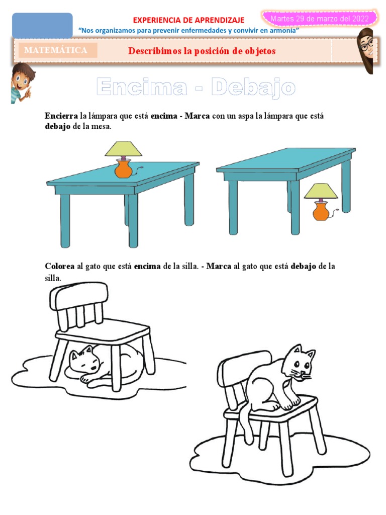 Ficha 29 Marzo - Encima Debajo | PDF