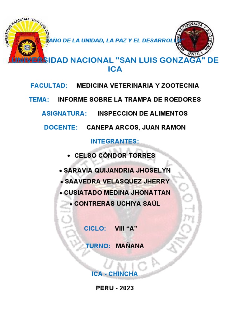 Informe sobre Control de Roedores en Ica | PDF