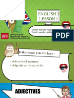 E3 - Manner Adverbs - Adverbs and Adjectives