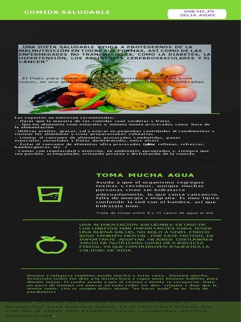 Infografía Pdf Alimentos Dieta Saludable