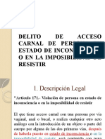 12.1 Delito de Acceso Carnal en Estado de Inconsciencia