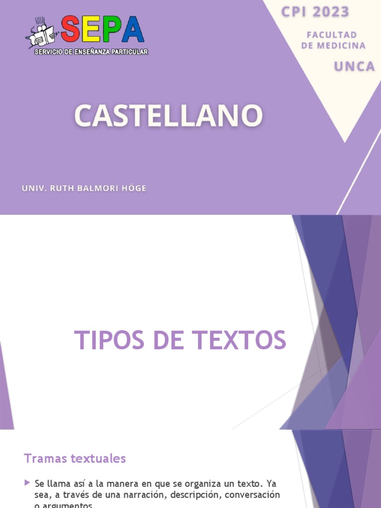 Tipos de Textos y sus Tramas Textuales | PDF | Narración | Lingüística