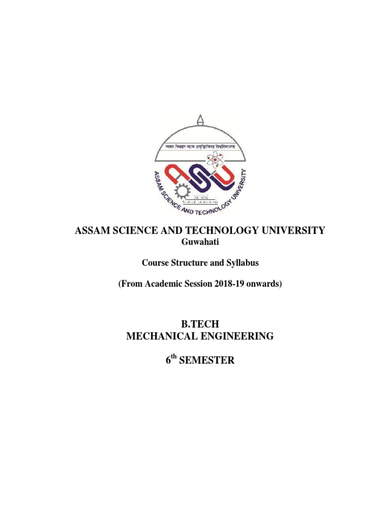 B.Tech 6th Sem Mechanical Syllabus | PDF | Fluid Dynamics | Construction