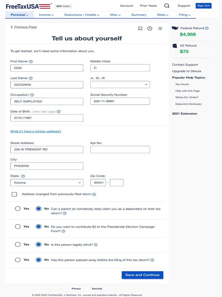 Freetaxusa Free State Code