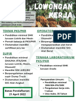 Poster Lowongan Tekpol 2022