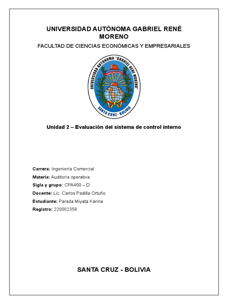 Evaluación Del Sistema de Control Interno | PDF | Riesgo | Evaluación