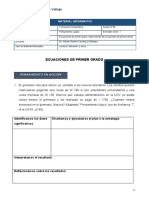 Tarea-11-Material - Informativo - S06-Ecuaciones de Primer Grado. Aplicaciones de Ecuaciones de Primer Grado