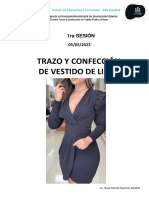 Trazo de Vestido de Licra para Dama