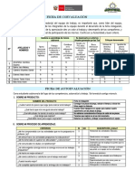 Ficha de Coevaluación y Autoevaluación