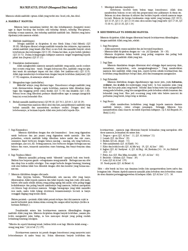 Ma'rifatul Insan | PDF