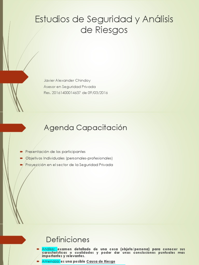 Estudios de Seguridad y Analisis de Riesgos | PDF