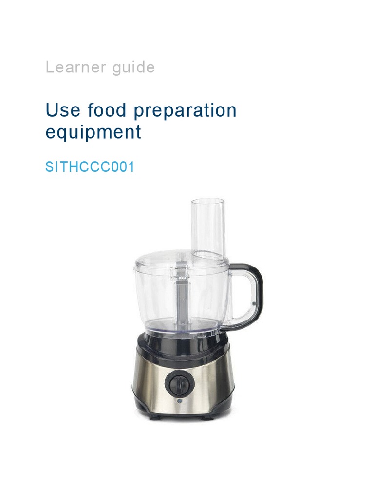 Use Food Preparation Equipment PDF Knife Grilling