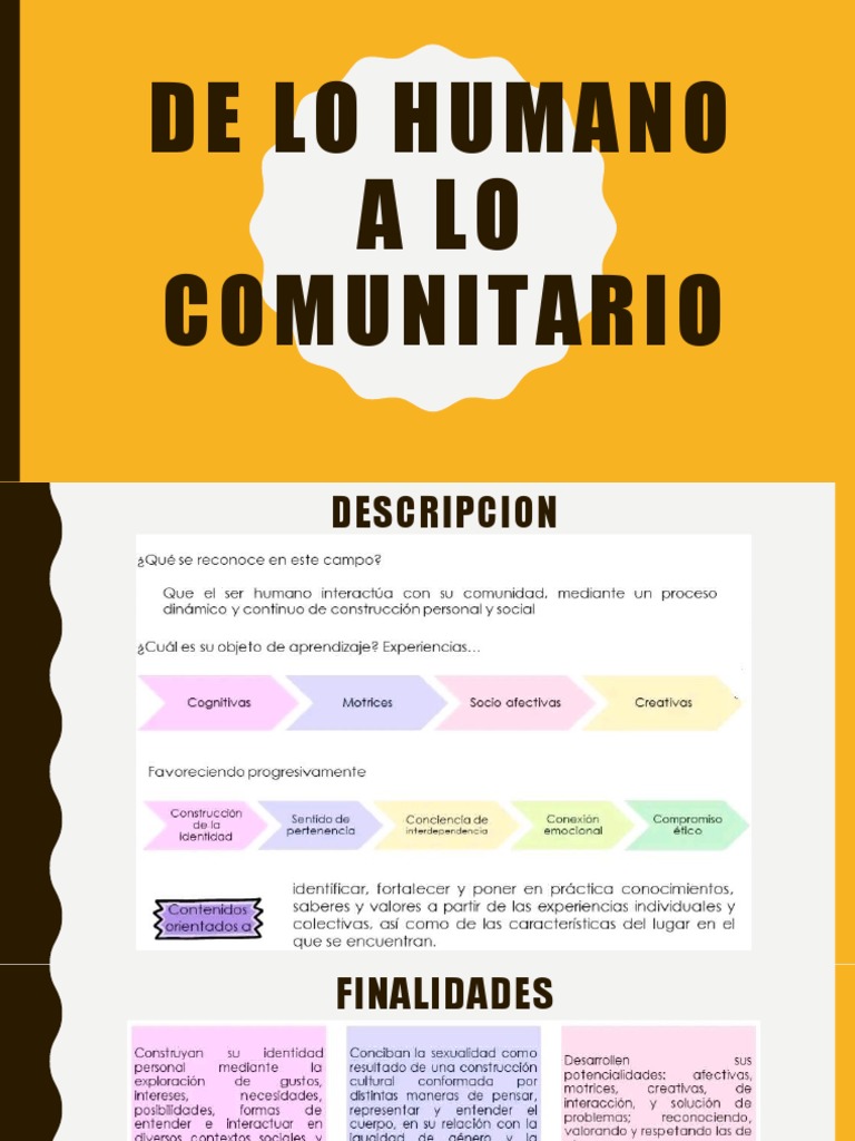 DE LO HUMANO A LO COMUNITARIO | PDF