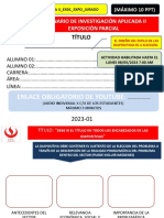 A - Ex01 - PPT - Informe Parcial - Jurado Expo - 2023-01