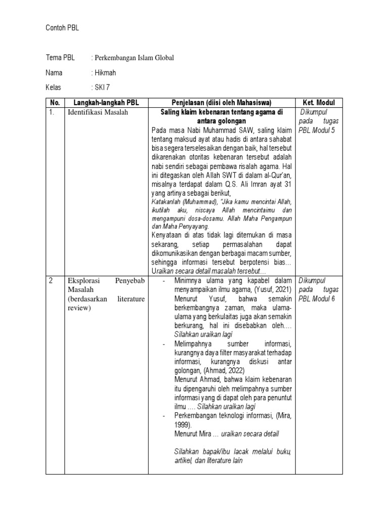 Template Tugas PBL Modul Professional PDF