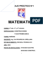 Matematica 4 T.P.N°1 - Clase. Prof Orellana Ricardo