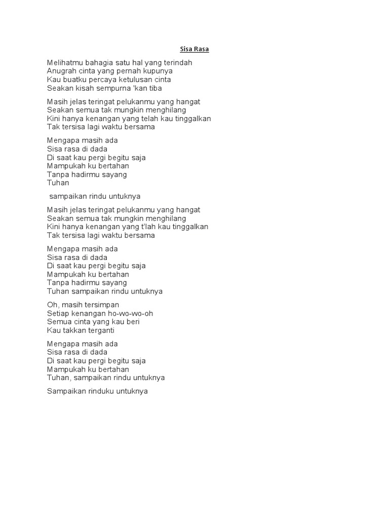 Sisa Rasa | PDF