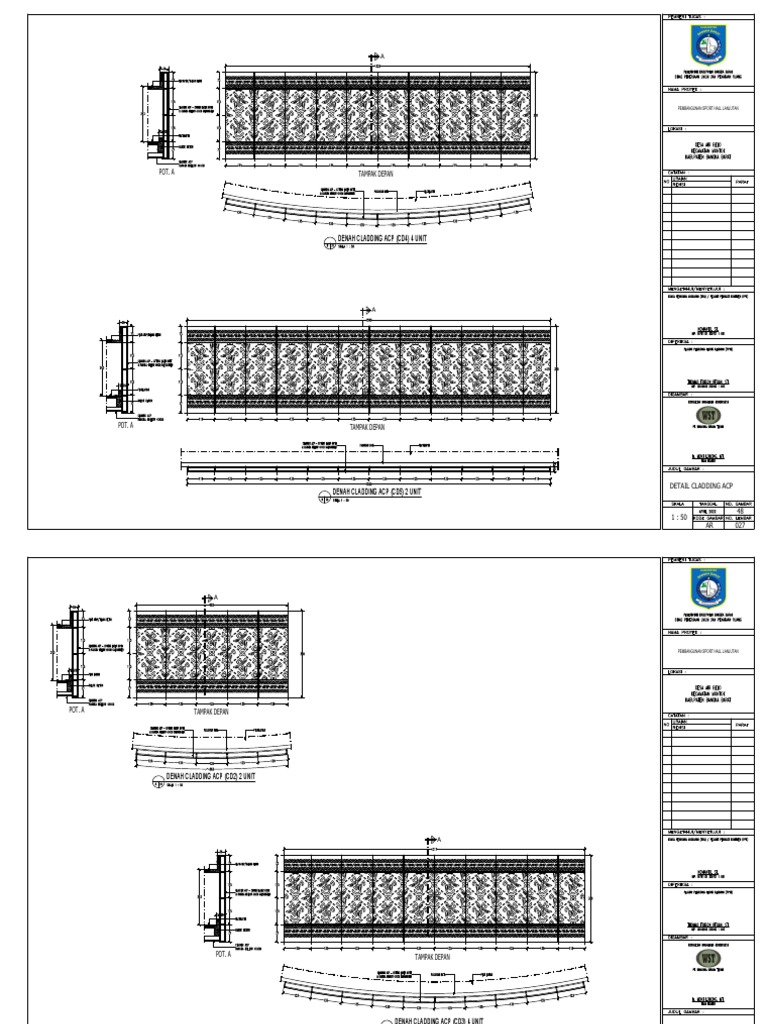 Denah Cladding dan Railing Sport Hall | PDF