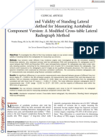 Orthopaedic Surgery - 2022 - Zhang - Reliability and Validity of Standing Lateral Radiograph Method For Measuring