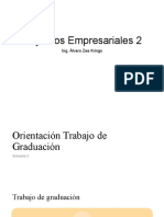 Proyectos Empresariales 2: Ing. Álvaro Zea Krings