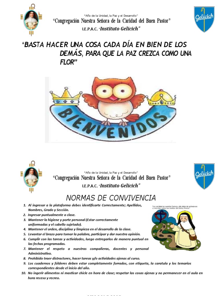 2 Normas de Convivencia 2023 - II Bimestre y Ficha | PDF