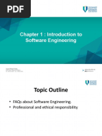 Chapter 1 - Introduction To Software Engineering