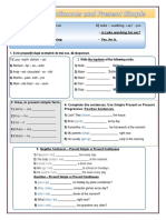 Present Continuous Present Simple Worksheet