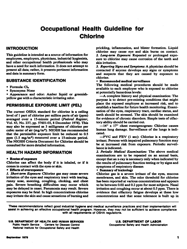 First Aid Chlorine PDF