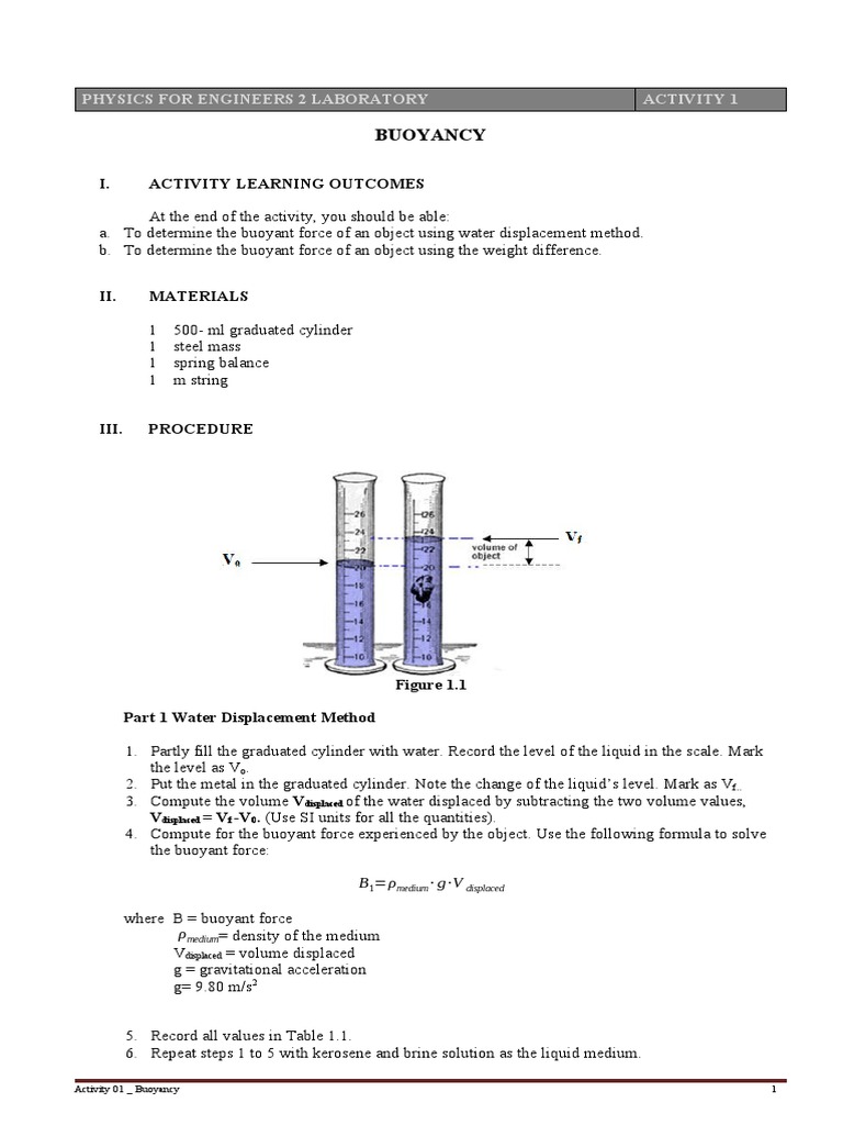 A1 Buoyancy 523179701 Pdf Buoyancy Density