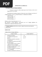 Expresiones Algebraicas