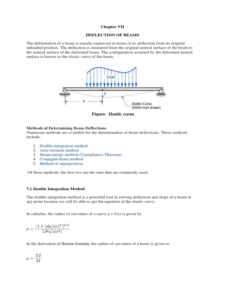 Beam Deflection Analysis Methods | PDF | Bending | Beam (Structure)