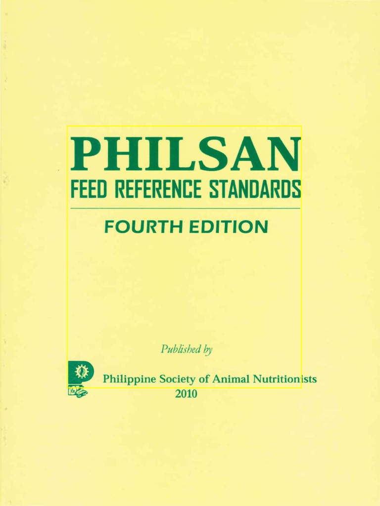 Philsan feed reference standards 4th ed edited pdf nutrients