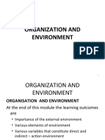 ORGANIZATION AND ENVIRONMENT