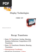 Display Technologies: CMSC 435