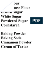 Baking Labels