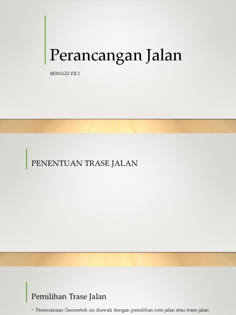 Perancangan Jalan Pdf