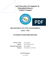 Faran Masood Internship report