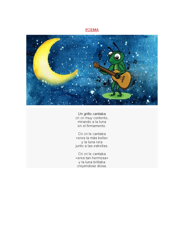 POEMA El GRILLO | PDF