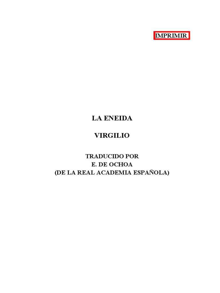 La Eneida Virgilio | PDF | Eneida | Eneas