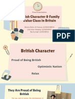 British Character and Family Value Class in Britain